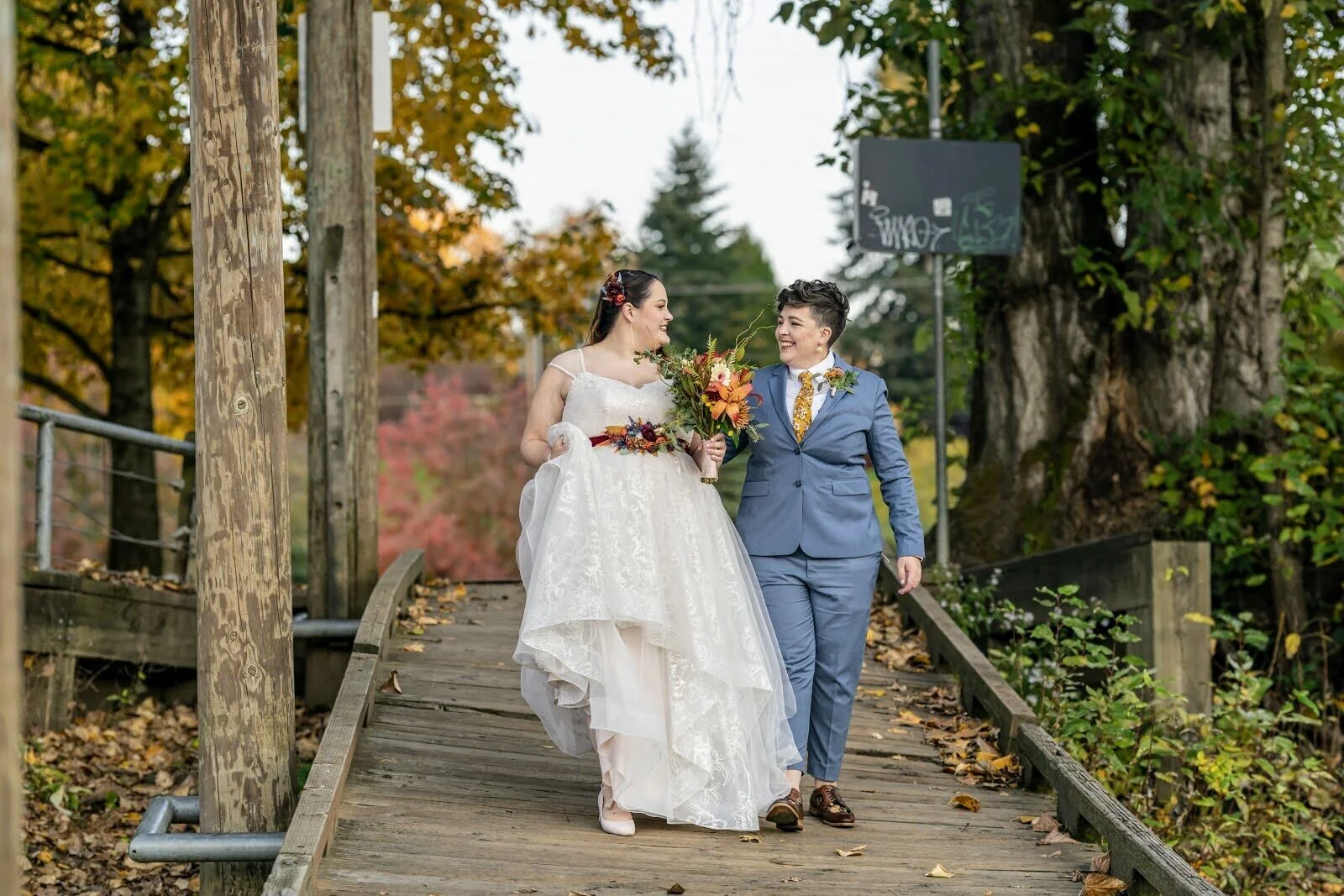 B &amp; B’s destination wedding captured by Fly View Productions at (and near) Oaks Pioneer Church.